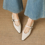 Odet Genuine Leather Mary Jane Flats