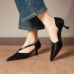 Vela Genuine Leather D'Orsay Pumps