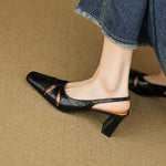 Marlet Genuine Leather Slingbacks
