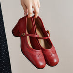 Cressa Genuine Leather Mary Jane Pumps