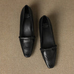 Elsi Genuine Leather Wedge Pumps