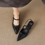 Zyra Genuine Leather Mary-Jane Slingback Heels