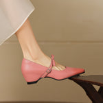 Rosalie Genuine Leather Mary Jane Pumps