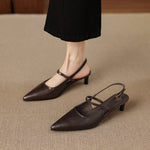 Kemi Genuine Leather Slingbacks