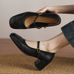 Cressa Genuine Leather Mary Jane Pumps