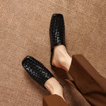 Amani Woven Genuine Leather Slip-On Mule