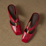 Aviel Genuine Leather Cross Strap Flats