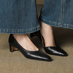 Vena Genuine Leather Heel Pumps