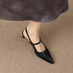 Zyra Genuine Leather Mary-Jane Slingback Heels