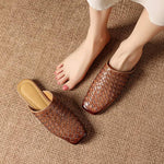 Amani Woven Genuine Leather Slip-On Mule