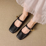 Freya Genuine Leather Mary Jane Flats