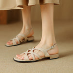 Bellina Genuine Leather Gladiator Slingback Sandals
