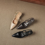 Zyra Genuine Leather Mary-Jane Slingback Heels