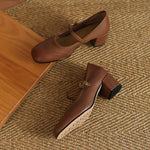 Cressa Genuine Leather Mary Jane Pumps