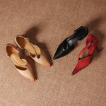 Vela Genuine Leather D'Orsay Pumps