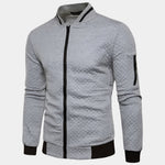 Textured Casual Bomber Jacket - Cross & Crown