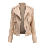 Marguerite™ | Women's Asymmetrical Grommet Moto Quilted Jacket