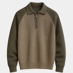 Raglan Quarter Zip Sweater - Cross & Crown