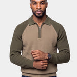 Raglan Quarter Zip Sweater - Cross & Crown
