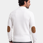 Refined High Collar Henley Sweater - Cross & Crown