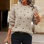 Marigold | Cosy Polka Dot Knit Sweater