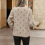 Marigold | Cosy Polka Dot Knit Sweater