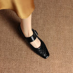 Daria Genuine Leather Mary-Jane Pumps
