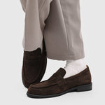 Milan Cowhide Suede Penny Loafers