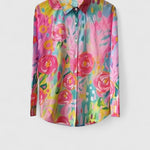 Anica - Vibrant Artistic Button-Up Blouse