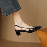 Katie Genuine Leather Slingbacks