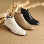 Zeny Genuine Leather Ankle Boots