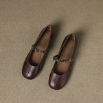 Rosie Genuine Leather Mary Jane Ballet Flats