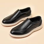 Daren Polished Leather Slip-On Shoes