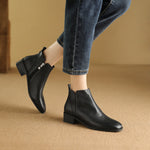 Zeny Genuine Leather Ankle Boots