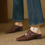 Agnit Genuine Leather Mules