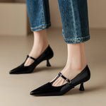 Ileen Genuine Leather Heels