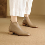 Zeny Genuine Leather Ankle Boots