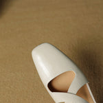 Cavra Genuine Leather Cross-Strap Heels