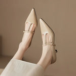 Ileen Genuine Leather Heels