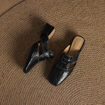 Ivora Genuine Leather Mules