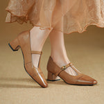 Kathy Genuine Leather Heels