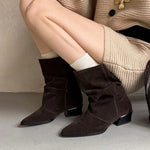 Delia Genuine Leather Mid-Calf Boots