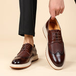 Elric Genuine Leather Lace-Up Shoes