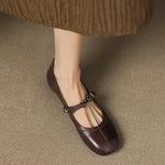 Rosie Genuine Leather Mary Jane Ballet Flats