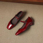 Ella Genuine Leather Mary Jane Pumps