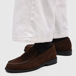 Milan Cowhide Suede Penny Loafers