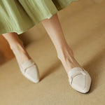Alaya Genuine Leather Mules