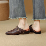 Every Genuine Leather Pointed-Toe Mules