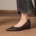 Mavi Genuine Leather Pointed-Toe Heels