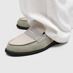 Milan Cowhide Suede Penny Loafers